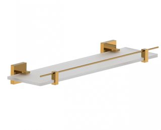 Стеклянная полка для ванной Wonzon & Woghand Polo WW-8927-DG тёмное золото